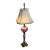 Vintage Traditional Fenton Cranberry Opalescent Coin Dot Art Glass Table Lamp For Sale