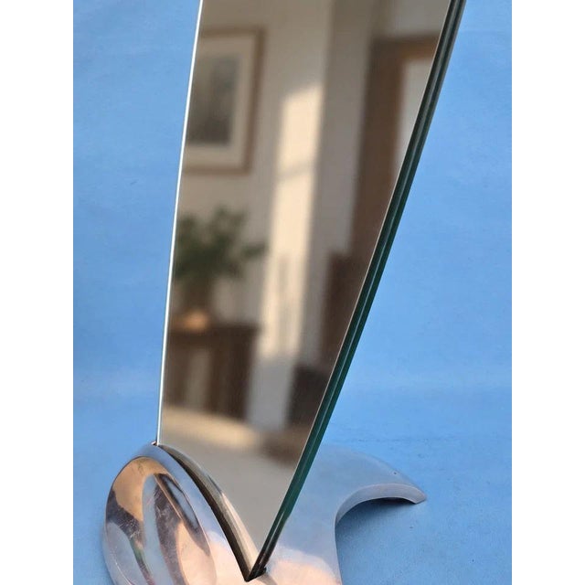 Glass 20th Century Double-Sided Table Mirror in the style of Max Ingrand for Fontana Arte, 1950 For Sale - Image 7 of 14