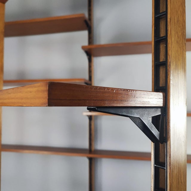 Black Swedish Cielo Terra Teak Bookcases, Italian Design from the 1960s For Sale - Image 8 of 11