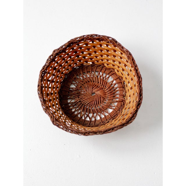 Vintage Woven Basket Bowl For Sale - Image 6 of 6