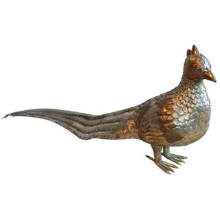 Female Peacock Sculpture by Sergio Bustamante For Sale