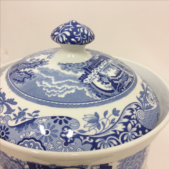 Spode Blue Italian Canister Chairish