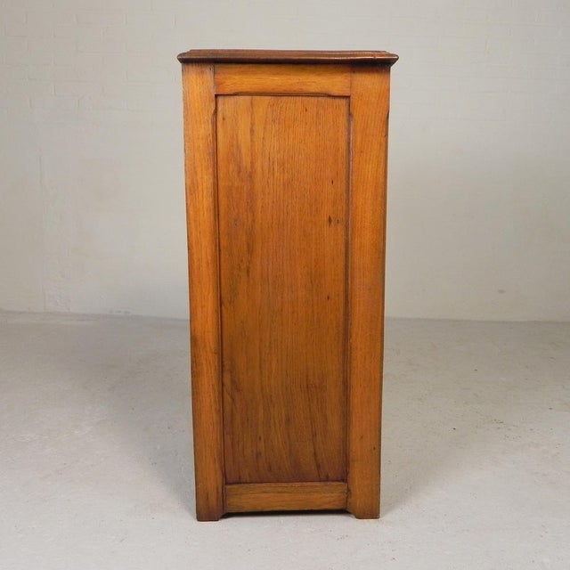 Oak Roller Shutter Cabinet with Shutter, 1930s For Sale - Image 3 of 18