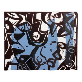 Charlie Hewitt, L, Woodblock For Sale
