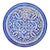 Mid 20th Century Handmade Blue Moorish-Patterned Ceramic-Art Decorative Plate For Sale
