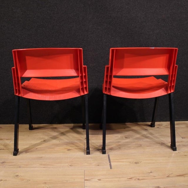 Red City Chairs by Lucci & Orlandini for Lamm, 1980s, Set of 2 For Sale - Image 4 of 13