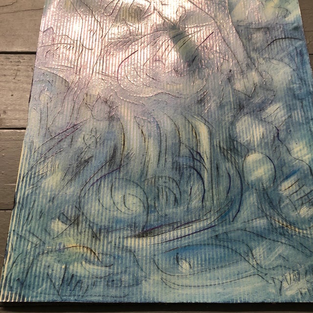 Original Contemporary Peter Duncan Abstract Encaustic Landscape Painting Signed For Sale - Image 4 of 6