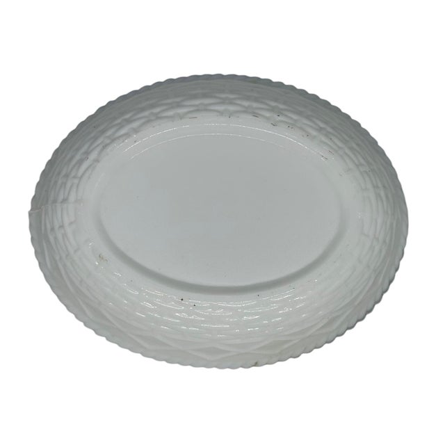 White Vintage Milk Glass Easter Bunny Rabbit Covered Painted Candy Trinket Dish & Lid For Sale - Image 8 of 12