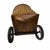 Wood Mid Century Split Wood Rolling Market Basket For Sale - Image 7 of 8