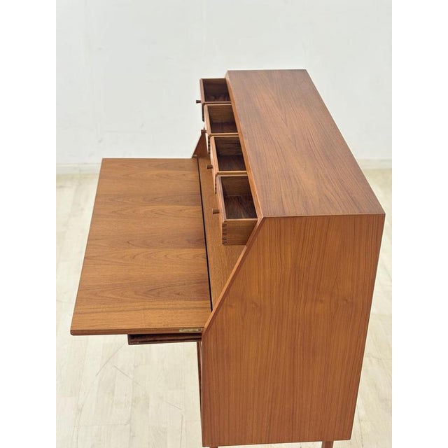 Mid-Century Danish Secretary in Teak by Bernhard Pedersen & Søn for Eskilstrup-Falster Møbelfabrik, 1960s For Sale - Image 10 of 18
