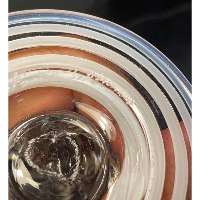 Vintage Hand Blown Art Glass 5th Street Studio Glass Ltd. Wine Glass Goblet Cup For Sale - Image 11 of 13