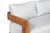 Modern Paradiso Outdoor Solid Teak Wood Sofa Set - Light Gray Fabric For Sale - Image 3 of 11