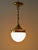 Late Jugendstil Pendant Lamp in Brass and Opaline Glass, Vienna, Austria, 1900s For Sale - Image 10 of 11
