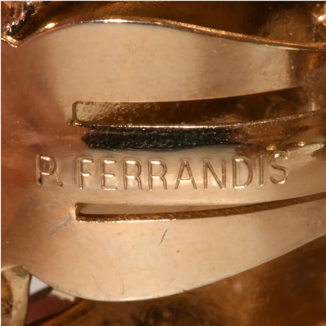 Philippe Ferrandis French Chandelier Statement Earrings - 2 Pieces For Sale - Image 4 of 4