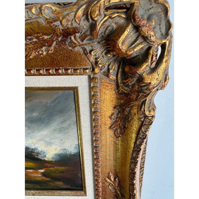 Abstract Vintage Original Abstract Oil Landscape, Framed For Sale - Image 3 of 5