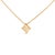 Contemporary 10K Yellow Gold 1/5 Cttw Bezel Set Princess Diamond Kite Shaped Solitaire Pendent Necklace For Sale - Image 3 of 6