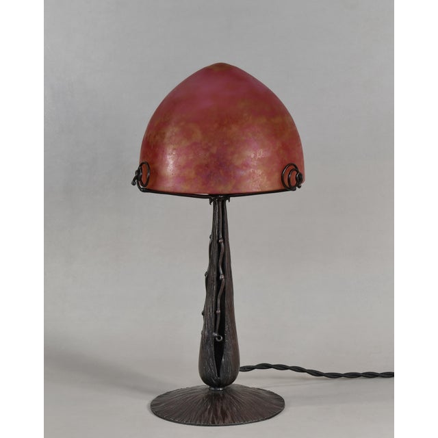 Art Deco French Art Deco Lamp by Daum & Maynadier 1920s France For Sale - Image 3 of 8