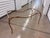 Metal Mid Century Styled After Salterini Outdoor Metal Coffee Table With Textured Glass Top For Sale - Image 7 of 10