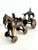 Bronze Antique Cast Metal Temple Toy , Early 20th Century Horse & Carriage Sculpture For Sale - Image 8 of 17