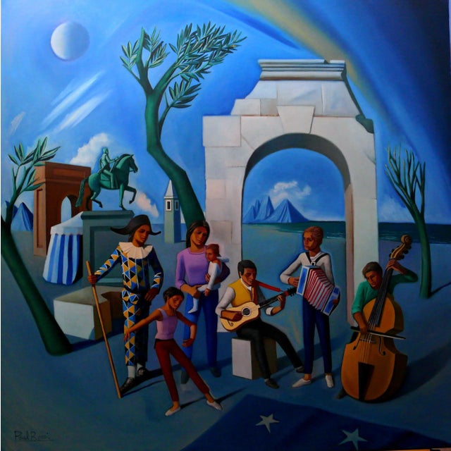 Paul Rossi Harlequin IV: Contemporary Figurative Oil Painting 2018 For Sale - Image 6 of 6