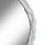 A Charming, Shabby Chic style Vintage Oval Mirror with Floral Frame and Crown in White paint.