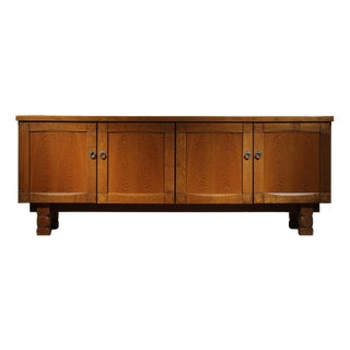 Brutalist Oak Sideboard, Belgium, 1970s For Sale