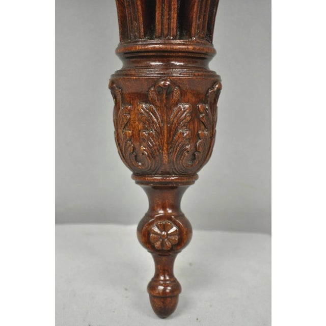 Late 20th Century Regency Style Mahogany Plume Prince of Wales Carved Wall Mount Bracket Shelf For Sale - Image 10 of 13