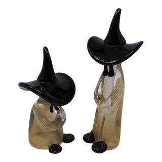 Vintage Murano Glass Figruines From Formia Furnaces - A Pair For Sale