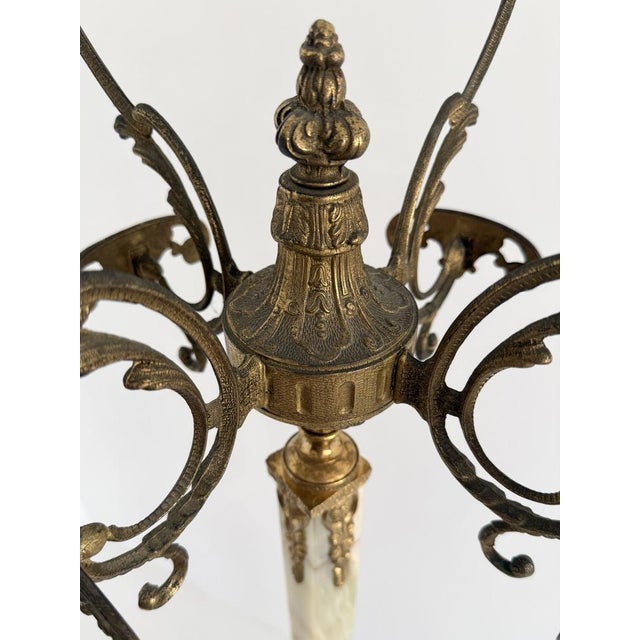 Vintage Italian Onyx Marble and Brass Hall Tree with Rotating Crown and Sculptural Base, 1960s For Sale - Image 12 of 18