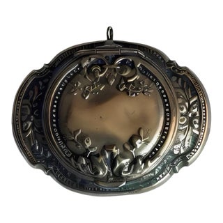 Antique French Rococo Locket Powder Box, Circa 1900 For Sale
