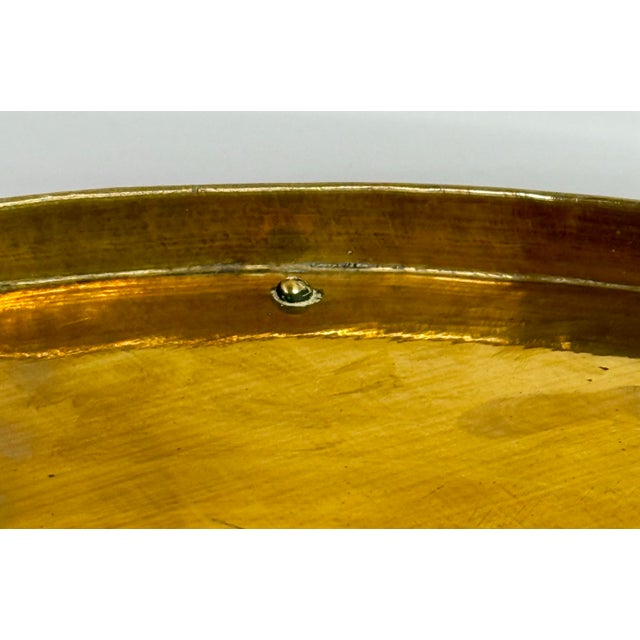 Vintage Large Round Brass Tray For Sale - Image 12 of 12