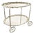 Mid-Century Italian Silver Plated Metal Trolley with Removable Trays by Carlo Mozzoni For Sale