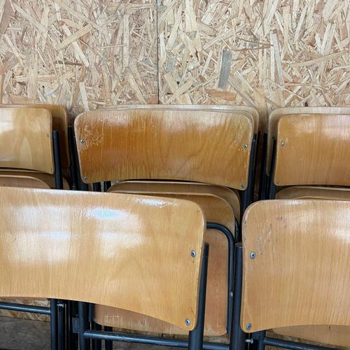 Original German Folding University Dining Chair, 1960s For Sale - Image 3 of 5