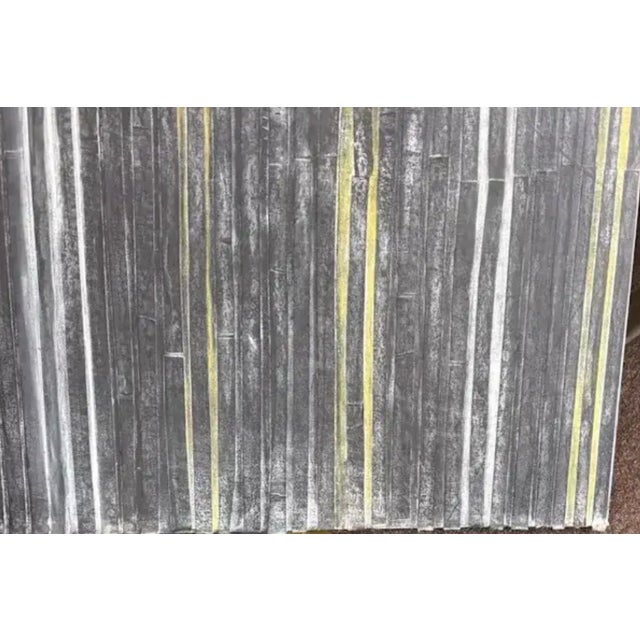 Vintage American Abstract Stripe Painting With Impasto Paint Texture For Sale In New York - Image 6 of 7