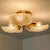 Large Barovier Flush Mount with 3 Milkglass Shells, Italy, 1970s For Sale - Image 14 of 18