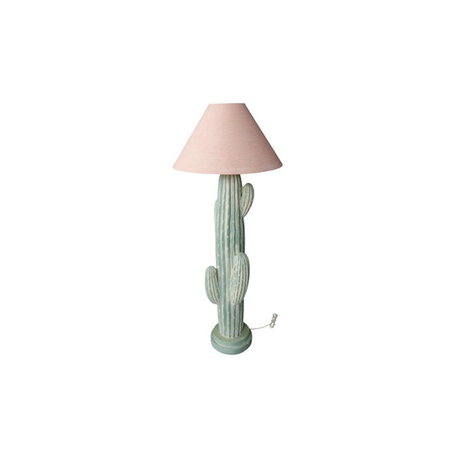 American 1990s American Bon Art Cast Plaster Cactus Floor Lamp For Sale - Image 3 of 10