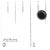 Early 21st Century .925 Sterling Silver 4.00 Cttw Round Brilliant-Cut Black Diamond Bezel-Set Stud Earrings with Screw Backs (Fancy Color-Enhanced, I2-I3 Clarity) For Sale - Image 5 of 5