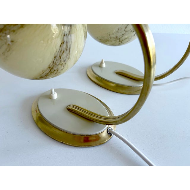 Art Deco Table Lamps in Brass and Glass, Set of 2 For Sale - Image 14 of 16