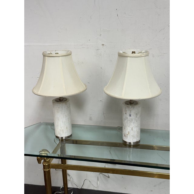 Sculpture Materials Contemporary Mosaic Table Lamps, Pair For Sale - Image 7 of 12