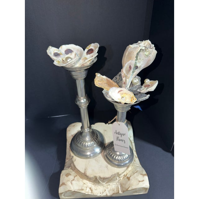 2020s Celestial Meets the Sea Oysters and Pearls-Coastal Art Sculpture For Sale - Image 5 of 8