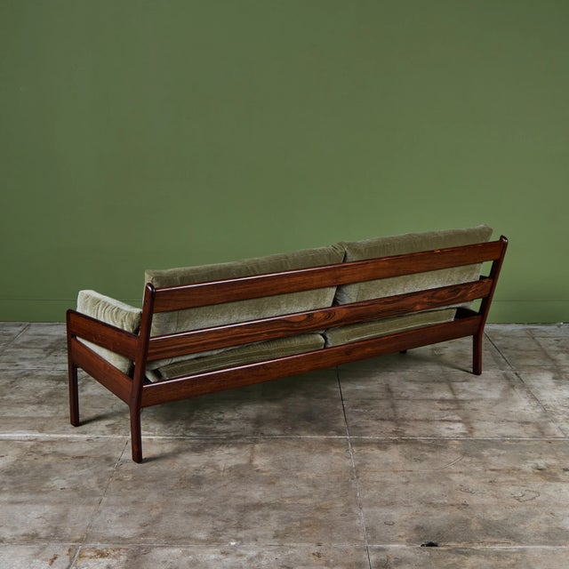 Green Rosewood and Mohair Velvet Sofa For Sale - Image 8 of 16