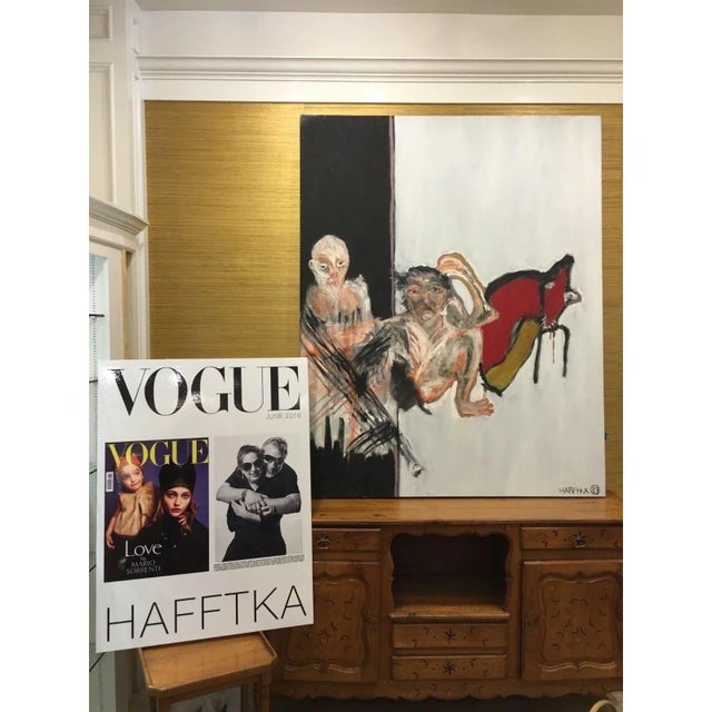 Modern Large Modern Art Expressionist Oil Painting by Michael Hafftka For Sale - Image 3 of 4