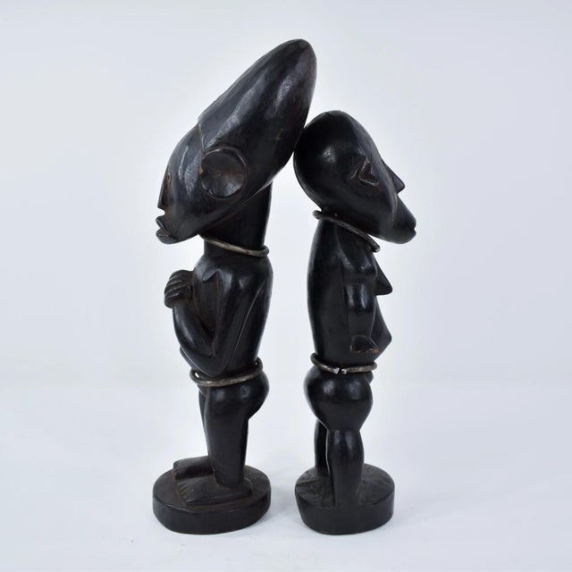 African Early 20th Century Zande Figure Pair For Sale - Image 3 of 7