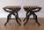 Neoclassical X-Frame Stools With Leather Cushions - A Pair For Sale - Image 12 of 17