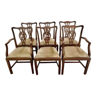Chippendale Dining Chairs Mahogany by Gill & Reigate LTD For Sale