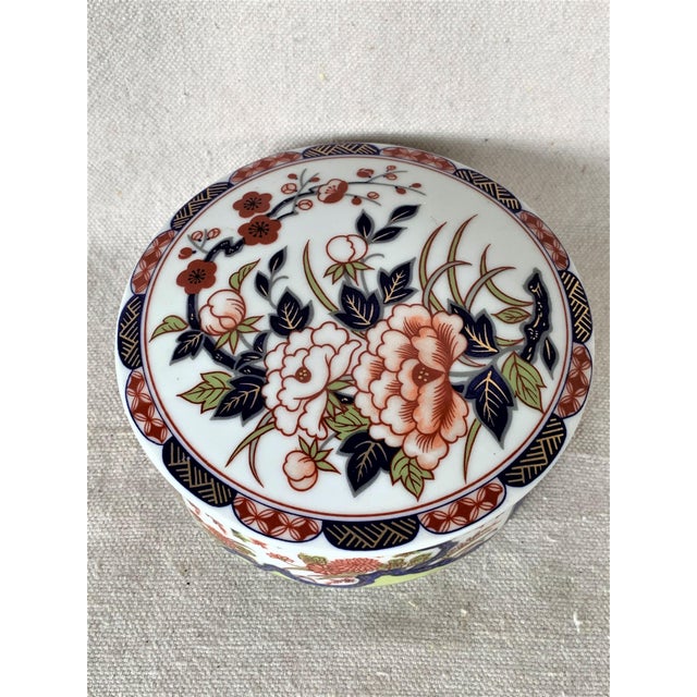 Ceramic Vintage Asian Container With Cover For Sale - Image 7 of 10