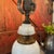Vintage Italian Marble & Alabaster Urn Lamp 13" Elegant Design With Brass Accents For Sale - Image 11 of 18