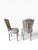 Pair of Vintage Louis XVI Style Painted Dining Chairs With Sage & Blush Jacquard Upholstery For Sale - Image 4 of 10
