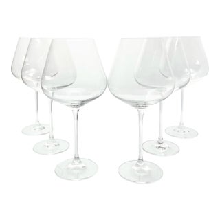 1990s Riedel “Vinum” Large Crystal Burgundy Wine Glasses - Set of 6 For Sale