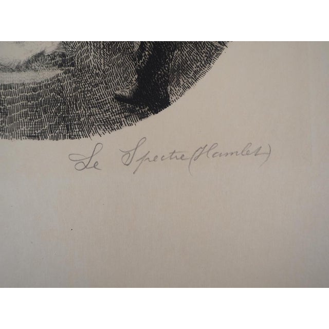 Paul Renouard, Hamlet and the Specter, 1893, Original Etching For Sale - Image 5 of 7